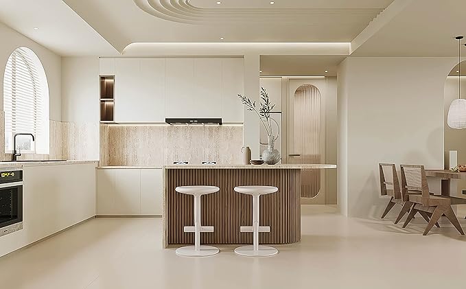 Dimoon 118''x15.7'' Cream Skin Peel and Stick Wallpaper Contact Paper Modern Self Adhesive Wall Paper Removable Renter Friendly Textured Solid Color Cabinet Vinyl Roll (118''x15.7'',Cream Skin)