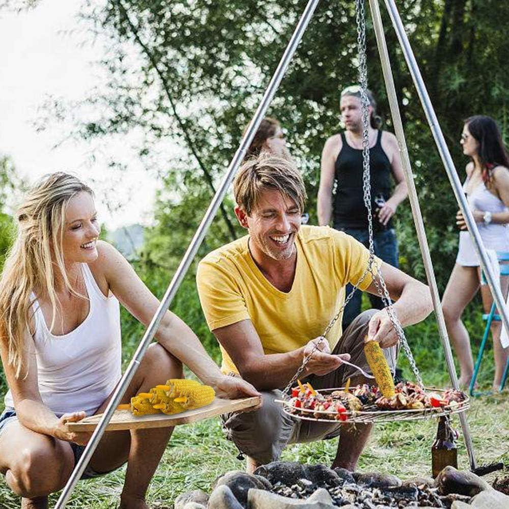 Corn on The Cob Holders, Stainless Steel Heat Resistant Non Slip Barbecue Corn Prongs Skewers for BBQ, Cooking, Birthday Party (50,3.54IN)