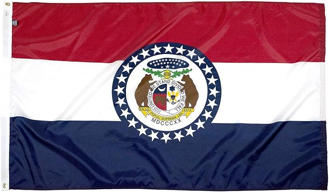 FlagSource Missouri Nylon State Flag, Made in the USA, 5x8'