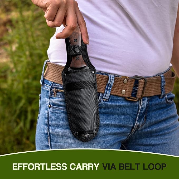 Gracfulcub Garden Knife for Weeding, Garden Tools with Sheath, Full-Tang Wood Handle, 7" Stainless Steel Blade with Cutting Edge