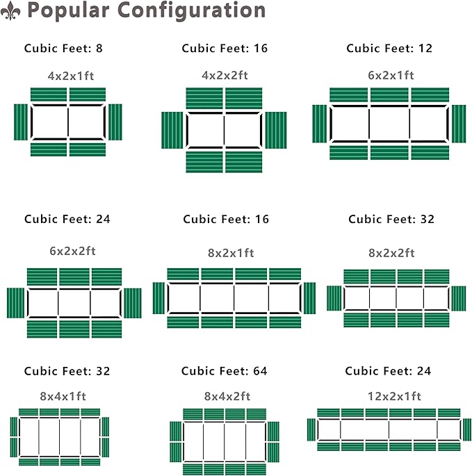 EKX 8x4x1FT Galvanized Raised Garden Bed, Raised Garden Bed Kit-Metal Planter Box Outdoor,Planting for Vegetables, Fruits,Herbs, Flowers-Slive