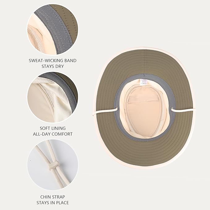 Cimarron Wide Brim Safari Sun Hat for Women & Men – UPF 50+ Outdoor Fishing Hat | Hiking, Running Travel Sun Protection Hat