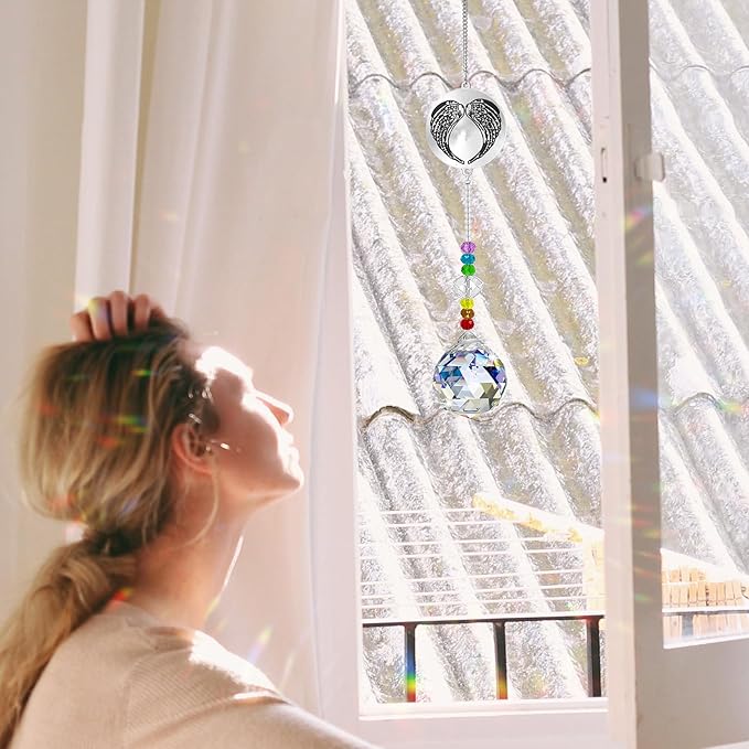 Memorial Gifts Crystal Suncatcher,Unique Sympathy Gifts for Loss of Loved One,Rainbow Maker Bereavement Gifts Box for Loss of Father Mom Dad Son Daughter Husband Brother Grandmother (Husband)