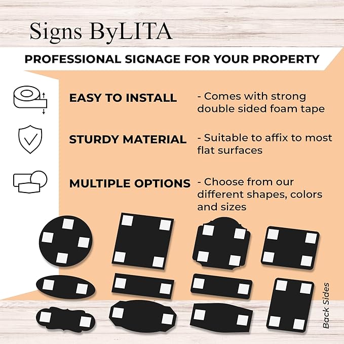 Signs ByLITA Standard Sprinkler Room Sign (White) - Large 2 Pack