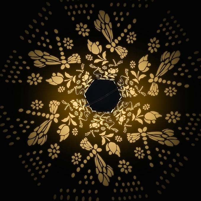 Dragonfly Solar Lanterns Outdoor Waterproof - Birthday Gifts for Women, Men, Mom, Mothers Day Gifts, Solar Lights Outdoor Hanging Garden Decor for Outside, Patio, Outdoor, Yard, Lawn, Balcony