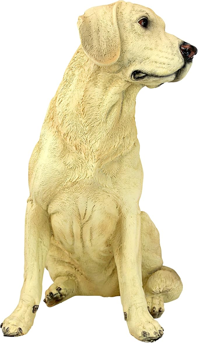 Design Toscano Golden Labrador Retriever Dog Garden Statue, 15 Inch, Full Color