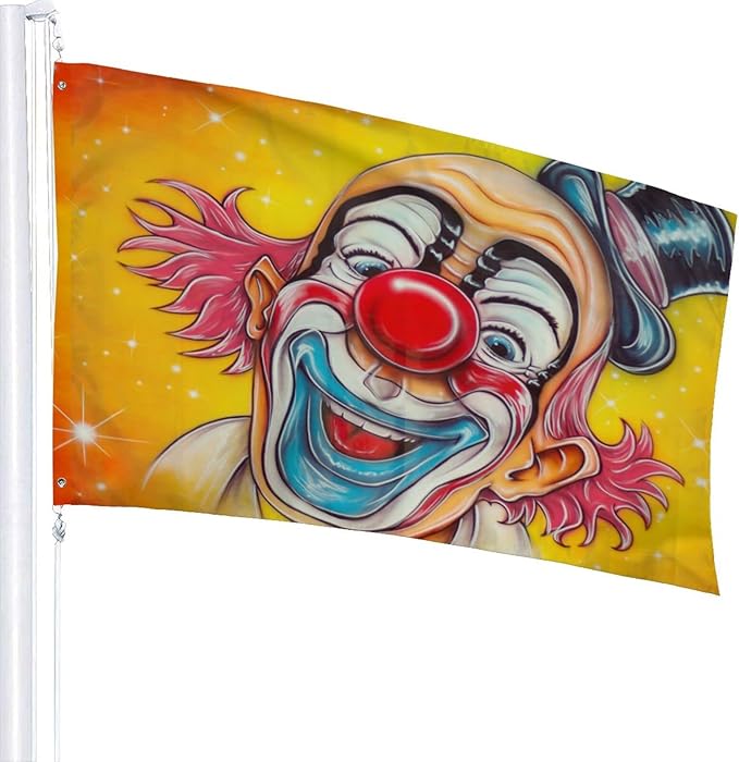 Circus Clown Flag 3x5 Ft Indoor/Outdoor Yard Garden Lawn Holiday Decoration Banner Sign