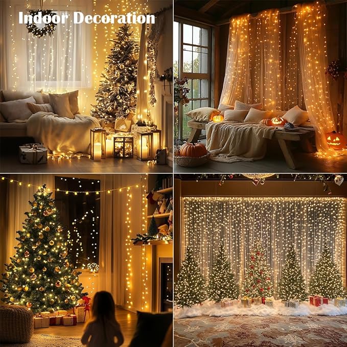 Fairy Lights Plug in,660FT 2000 LEDs Waterproof Led String Lights,Twinkle Light with 8 Modes Remote for Outdoor Indoor Christmas Wedding Birthday Garden Party Decorations,Warm White