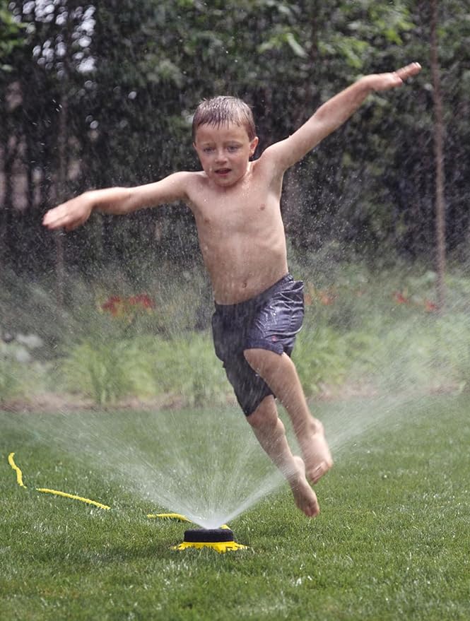 Dramm 15025 ColorStorm 9-Pattern Turret Sprinkler with Heavy-Duty Metal Base, Blue