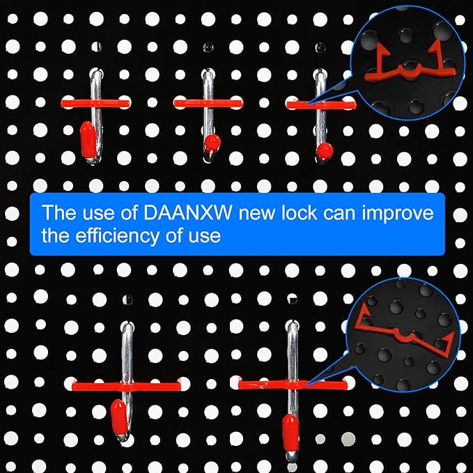 4 Pack Heavy Duty Steel Pegboard Garage Organization Panels,Universal 1/8 and 1/4 Pegboard Accessories,Suitable for Tool Storage,Garage Storage etc.(Black, 16X12)