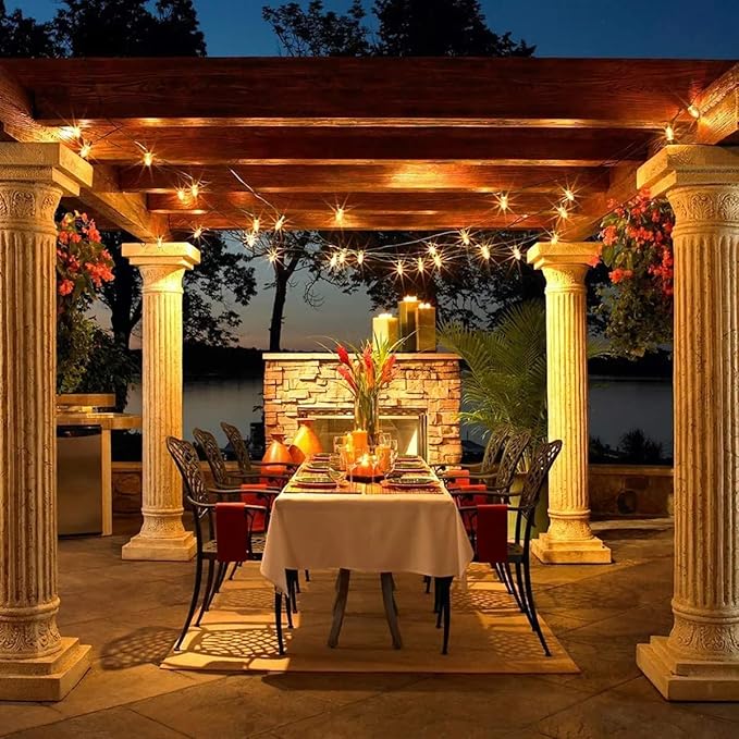 C7 Clear LED Christmas Lights, C7 Clear Christmas String Lights with 27 Clear LED Bulbs (Plus 2 Extra Bulbs) for Christmas Holiday Season Party Indoor&Outdoor Patio Backyard Decoration (25Ft, Clear)