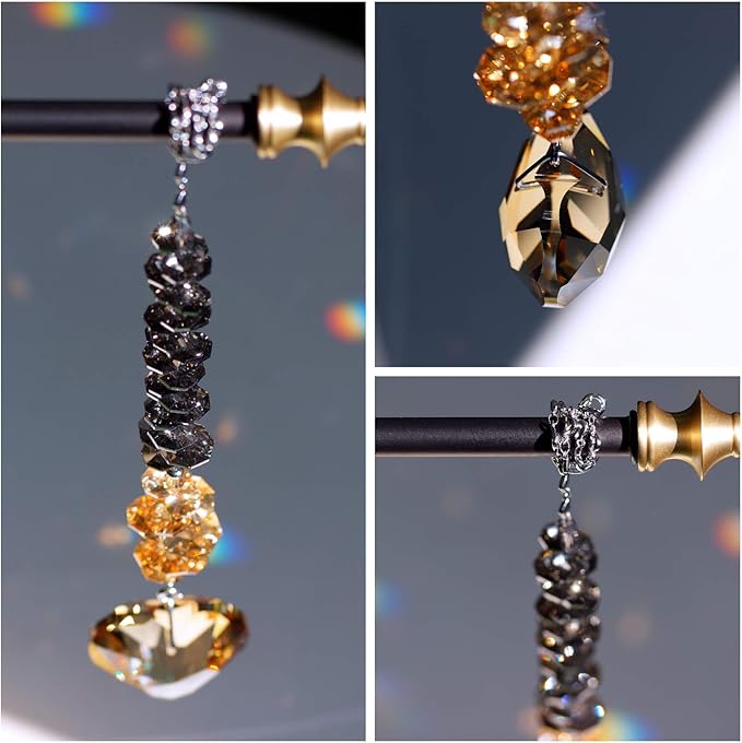 Champagne Glass Heart Crystal Ball Suncatcher, Prism Pendant for Windows, Chakra Indoor Outdoor Hanging Decoration, Rainbow Maker Gifts for Women, Mom and Children…