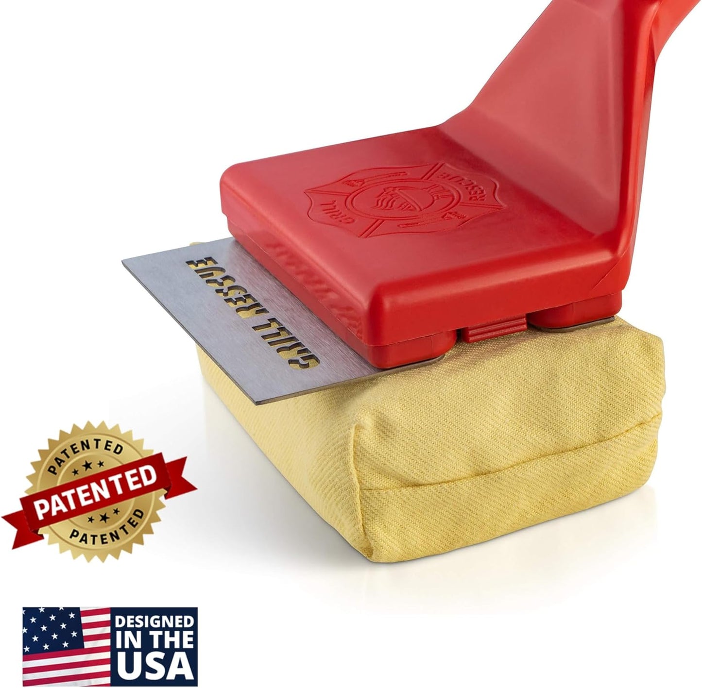 Grill Rescue BBQ Replaceable Cleaning Head, Bristle Free - Durable and Unique Scraper Tools for Cast Iron or Stainless-Steel Grates, Barbecue Cleaner