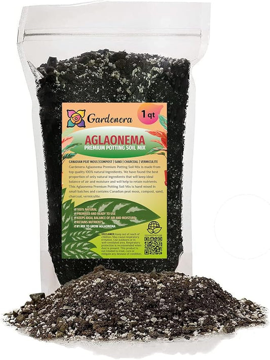 Premium Aglaonema Plant Potting Mix - Crafted for Healthy Growth and Radiant Foliage - 1 Quart, MAIN-AGLAONEMA-1QT