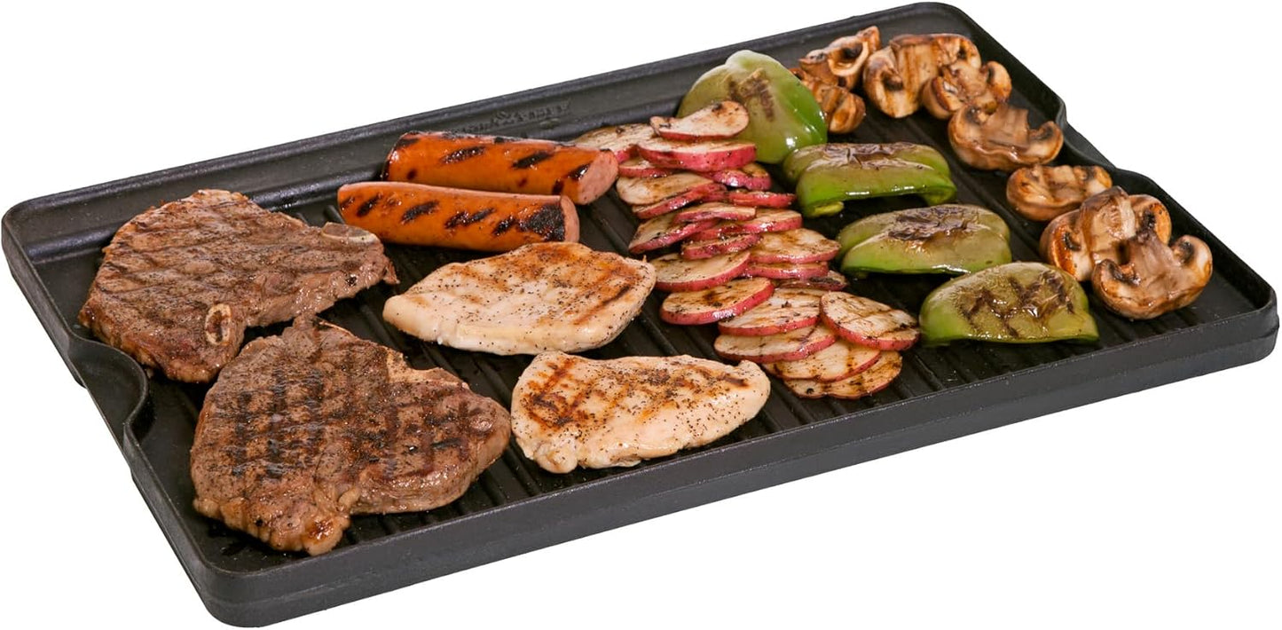 Camp Chef Reversible Pre-seasoned Cast Iron Griddle, Cooking Surface 16" x 24"