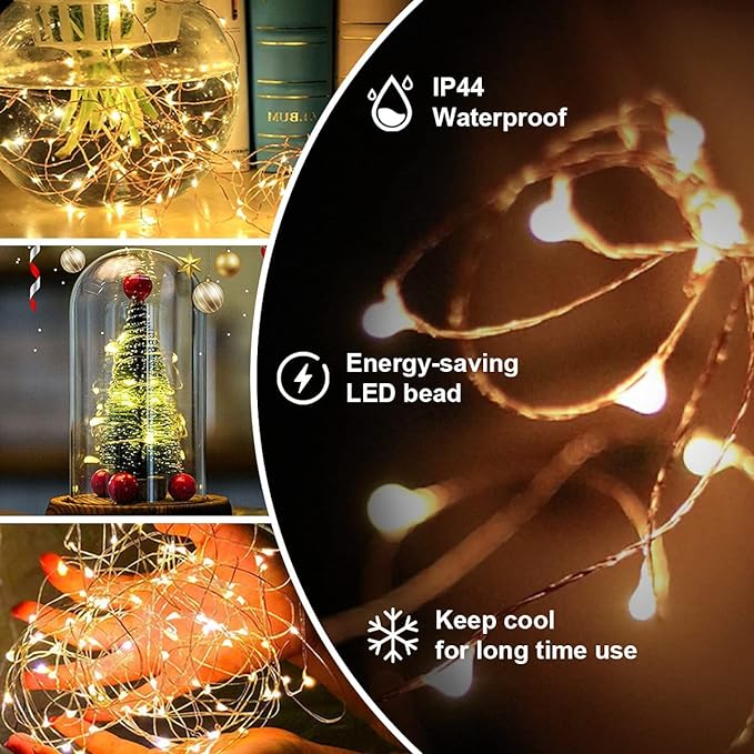 Fairy Lights Plug in,660FT 2000 LEDs Waterproof Led String Lights,Twinkle Light with 8 Modes Remote for Outdoor Indoor Christmas Wedding Birthday Garden Party Decorations,Warm White