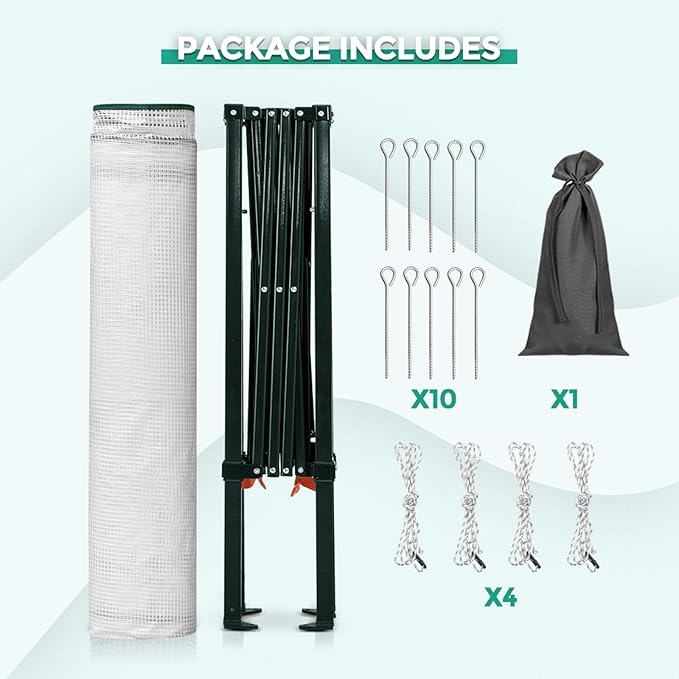 EAGLE PEAK 6x4 Portable Walk-in Greenhouse, Pop-up Indoor Outdoor Garden Green House, Zippered Door and Windows, PE Cover, White