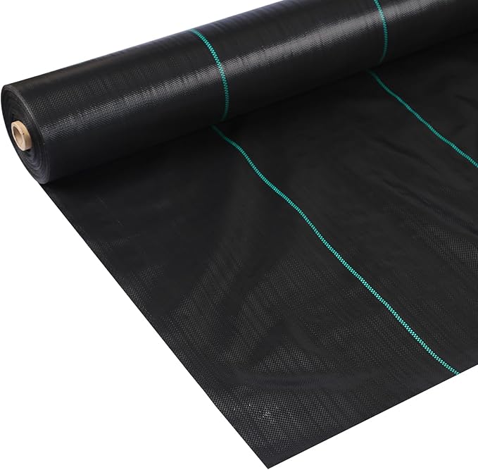 4ftx300ft Heavy Duty Weed Barrier Landscape Fabric – Durable Woven Driveway Garden Cloth for Weed Control, Ground Cover, Landscaping – Long-Lasting Geotextile Fabric – 3.2oz