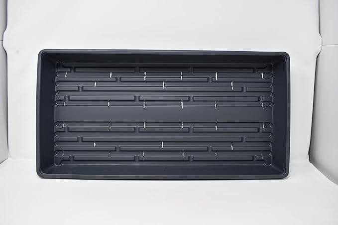 10 Plant Growing Trays (WITH Drain Holes) - 20" x 10" - Perfect Garden Seed Starter Grow Trays: for Seedlings, Indoor Gardening, Growing Microgreens, Wheatgrass & More - Soil or Hydroponic