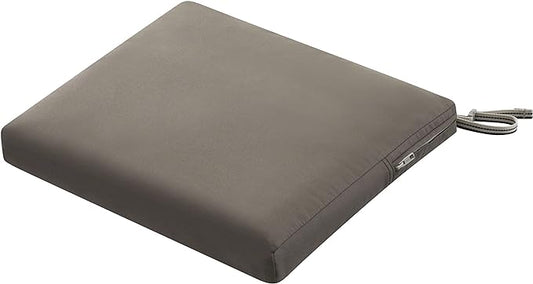 Classic Accessories Ravenna Seat Cushion, 17"W x 15"D x 2"Thick, Dark Taupe
