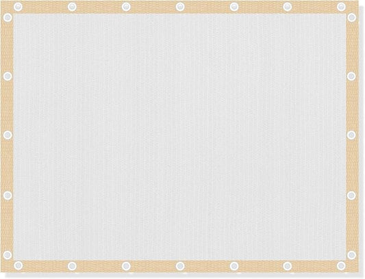 VICLLAX Shade Fabric Sun Shade Cloth with Every 2 FT Grommets for Patio Garden Pergola Cover Canopy 8x19 FT, Cream