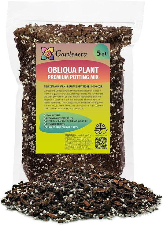 Moisture-Retaining Monstera Obliqua Potting Mix - Healthy Root Growth by Gardenera - 5 Quart