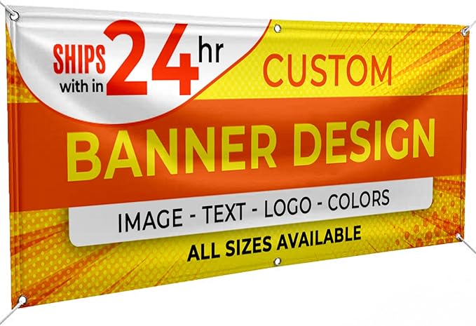 Personalized Passion Vinyl Banner 3' x 20' - Customized Banner for Business, Graduation, Birthday Parties - Indoor/Outdoor Use - Full Color 13oz Vinyl Custom Signs with HD Printed Text, Photos