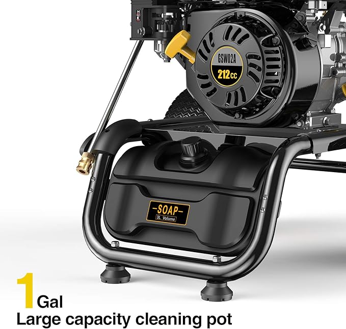 Heavy-Duty Gas Pressure Washer, 3500Psi at 2.6Gpm Power Washer,Portable, 30feet Pressure Hose,Industrial Style,Axial Cam Pump, for Siding, Driveway, House, Car, RV, Paint Preparation etc