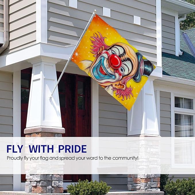 Circus Clown Flag 3x5 Ft Indoor/Outdoor Yard Garden Lawn Holiday Decoration Banner Sign
