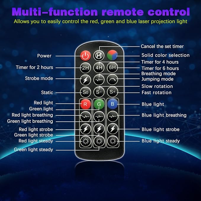 Christmas Laser Lights Outdoor, Red Green Blue Christmas Projector Lights Outdoor,with Wireless Remote Control, for Light ShowIndoor/Outdoor Garden, Courtyards, Party(XB-MTX)