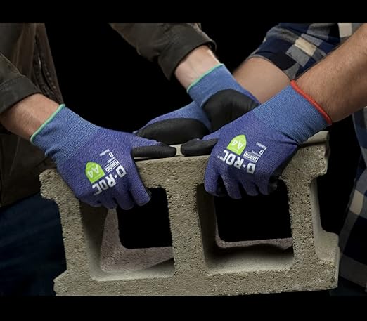 MAGID D-ROC ANSI A4 AeroDex Polyurethane Palm Coated Work Gloves, 12 Pairs, Size 7/Small, GPD482