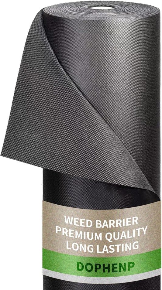 Non-Woven Weed Barrier Landscape Fabric, Durable Heavy-Duty Weed Removal Block, Easy to Set, Excellent Weed Control (3.2 oz) (3.2FT*98FT)