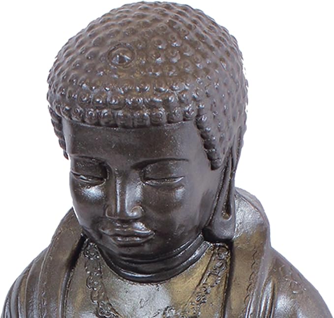 Emsco Group 92220 Lightweight Meditating Buddha Garden Statue, 24", Bronze