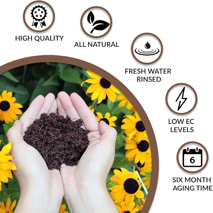 Coco Bliss Coco Coir + Organic Perlite + Worm Castings + Neem Meal Fertilizer + Kelp Meal Fertilizer + Organic Biochar for Plants - Potting Soil & Fertilizer Mix for Plants - Organic Gardening Bundle
