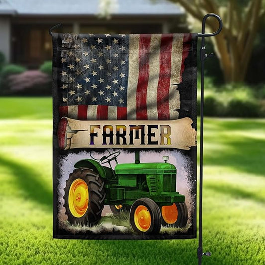 Flags-Proud Farmer Flag QNK270F, Garden Flag (11.5" x 17.5")-USA House Garden Flags Premium Polyester-Decorative Outdoor Flags
