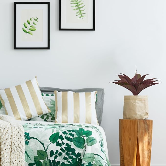 Fake Plants Artificial Agave Plants 13.8" Large UV Resistant Fake Agave Planters for Indoor and Outdoor Decorating Tropical Plant Succulents Greenery Indoor Decor(2Pack, Purple