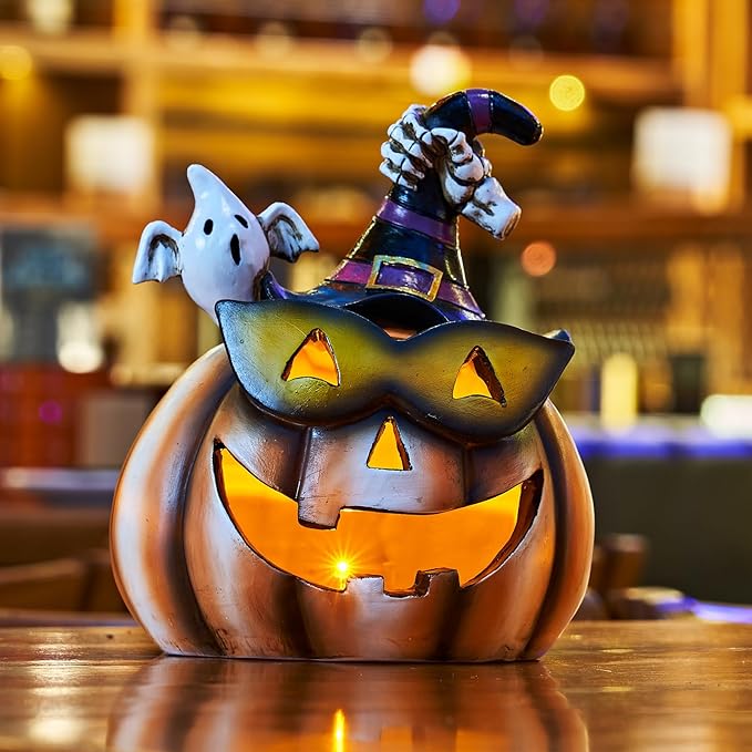 Halloween Decorations - Pumpkin Lights Decor - Outdoor Jack-o'-Lantern Decorative Clearance for Home Indoor Outdoor Halloween Thanksgiving Festival Home Costumes Parties Haunted House Décor…