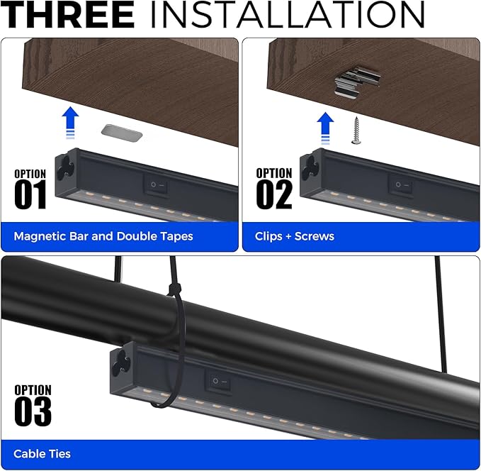 Barrina T5 Grow Lights for Indoor Plants, 2FT 40W (4 X 10W) Magnetic Installation, Full Spectrum Grow Light Strip with Individual Switch, Grow Lamp with Black Cover, Plug and Play, Yellow, 4 Packs