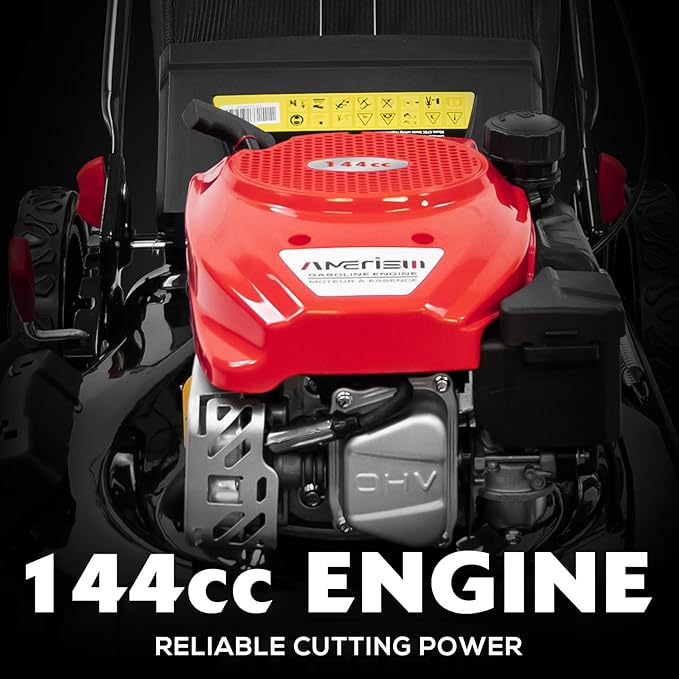 Gas Lawn Mower, 21" with 144cc 4-Cycle OHV Engine 3-in-1 Walk-Behind Push Lawn Mower (AV8621P1)