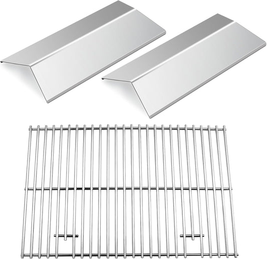 CGG-306 Heat Plates and Grill Grates Replacement for Home Depot Nexgrill 820-0033, Cuinart CGG-306, 820-0033M 820-0007B 820-0015 820-0007 820-0007G Stainless Steel Grill Flame Tamer