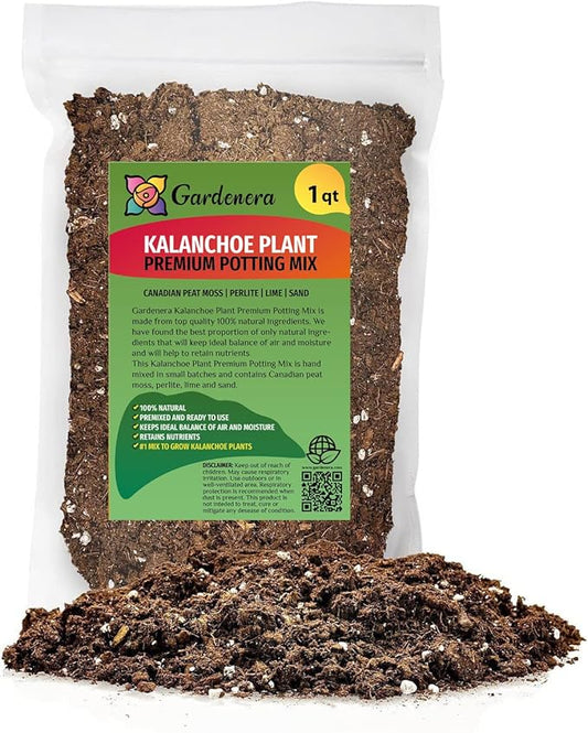 Kalanchoe Plant Premium Potting Mix - Optimize Growth with Natural Ingredients - 1 Quart