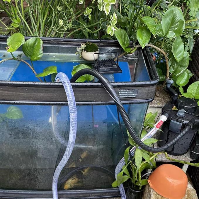 1 1/2 Inch Pond Sump Pump Discharge Hose Corrugated Water Hose Black PVC Strong Flexible Tubing 10Ft