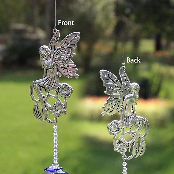 Crystal Garden Suncatcher Hanging Crystals Ornament for Window Rainbow Maker Prisms Home Decor Gift Boxed Sun Catcher Gift Idea for Mom Friends Grandma,Fairy