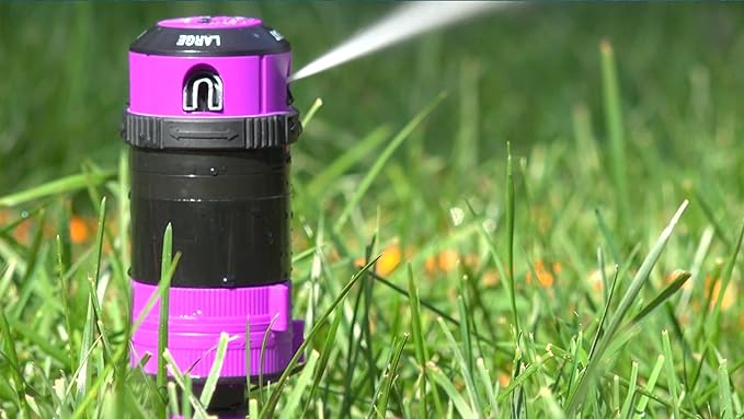 Dramm ColorStorm Gear Drive Sprinkler on Heavy Duty,Durable Metal Base, 4 Patterns, Ideal for Small, Medium & Large Areas with Pass Through Feature, Berry, 40 Foot Diameter