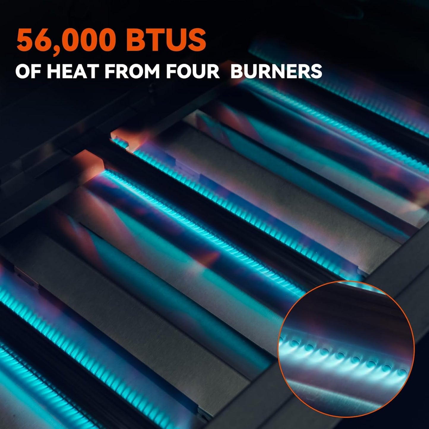 Hygrill 32-Inch Built In Grill, Stainless Steel 4-Burner Grill Head for Outdoor Kitchen, Liquid Propane