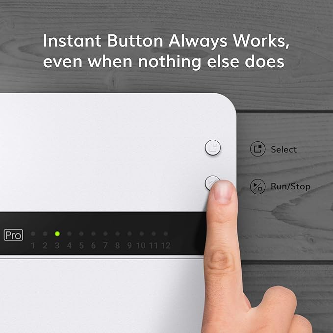 Yardian Pro Smart Sprinkler Controller 12 Zone - Control Buttons, Apple HomeKit, Alexa, Google Assistant, Home Assistant Compatible, Enhanced Wi-Fi, RJ45, Level VI Worldwide Power Supply