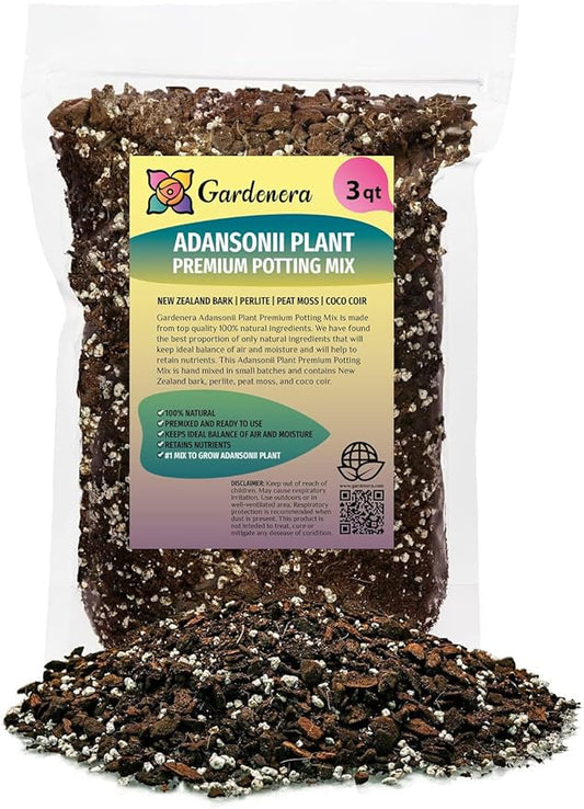 Monstera Adansonii Growing Medium - Enhance Aeration, Drainage & Nutrient Delivery - 3 Quart