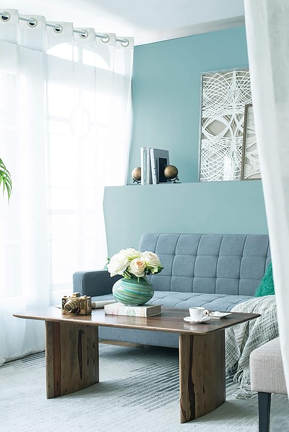 Dimoon 236''x17.7'' Blue Peel and Stick Wallpaper Contact Paper Modern Self Adhesive Wall Paper Removable Renter Friendly Textured Solid Color Shelf Cabinet Vinyl Roll (236''x17.7'',Nile Blue)