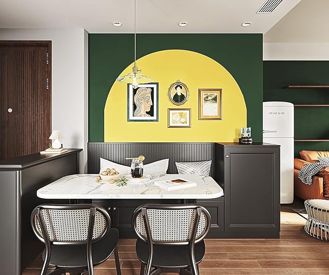 Dimoon 78.7''x17.7'' Yellow Peel and Stick Wallpaper Contact Paper Modern Self Adhesive Wall Paper Removable Renter Friendly Textured Solid Color Shelf Cabinet Vinyl Roll (78.7''x17.7'',Yellow)