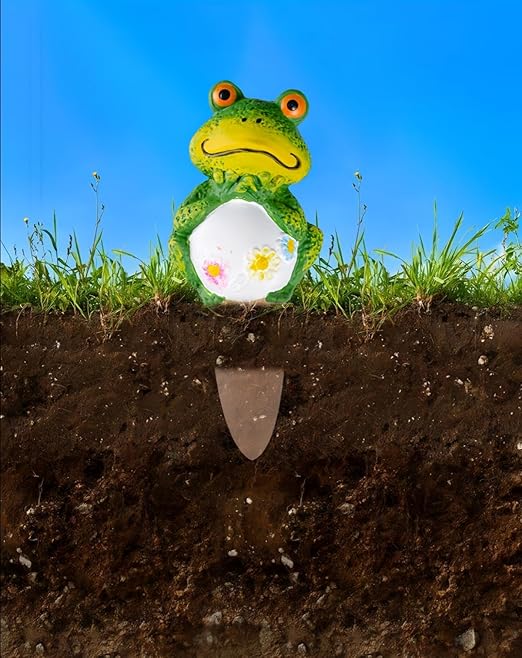4 Pack Plant Watering Devices, Frog Shape Terracotta Watering Spikes, Vacation Self Watering Planter Insert, Automatic Plant Waterer for Indoor Outdoor Plants (Big Frog)